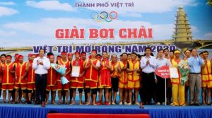 Giải bơi chải mở rộng trên Hồ Công viên Văn Lang năm 2020